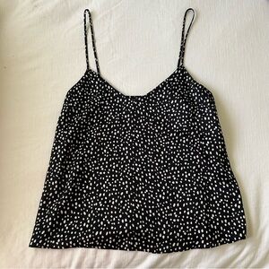 Forever 21 Black and White Spotted Camisole